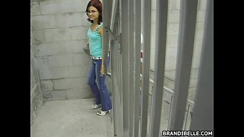 Preview 1 of Moaning Tight Ass - Stairway - Brandi Belle