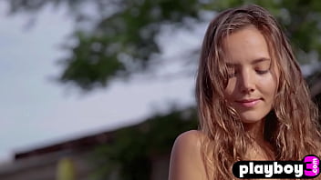 Preview 4 of Arwah Asahbi - Small tits Russian teen Katya Clover posed outdoor and exposed stunning natural body