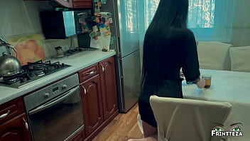 Preview 1 of Johnny Creampie Mom - Stepson creampie in Stepmom. Morning cheating on the kitchen.
