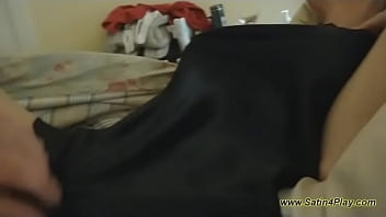 Preview 2 of Sex Videyos - Black Chemise with Leopard Panties