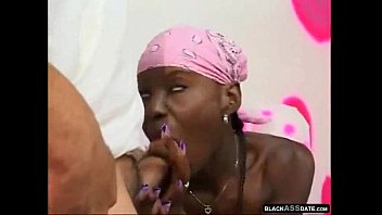 Preview 2 of Bow Fat Ads - Horny Clown Fucks Skinny Ebony Teen