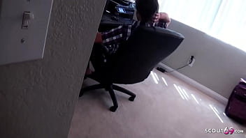 Preview 1 of Son Mother Pron Sex - Real Private Sex Tape with Cute Girl 18 and her Big Dick Boyfriend