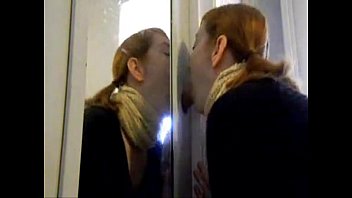 Preview 3 of Jornal Nacional - Redhead GF Gives Closet Gloryhole Blowjob