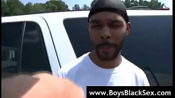 Preview 1 of Footjob In Pumping Socks - Black Gay Sex Fucking- BlacksOnBoys.com - clip07