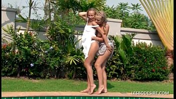 Preview 1 of Rape Sex By Lesbian - Teen lesbians fondle each others hot bodies while stripping off