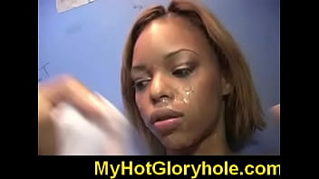 Preview 3 of Kajal Decdt - Black chick learn gloryhole blowjob 3