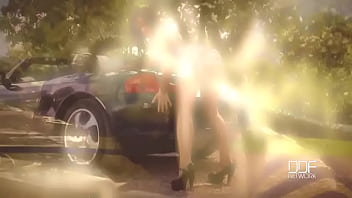 Preview 1 of Stepmother Ridder On Son - Pussy on the Porsche!