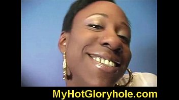 Preview 3 of Soft Boobs Sex Vedios - Black chick learn gloryhole blowjob 28