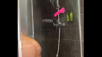 Preview 3 of P Fishnet - White lingerie and boucing boobs and i masturbate with water jet -CLAUDIA BAVEL-