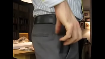 Preview 2 of Skinny Mistress Piss - Afterwork Tease In Businessman Attire