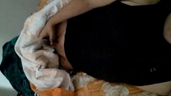 Preview 1 of Arab School Gitl - Jacking off my uncut,  cumming,  full body view. January 1,  2024.