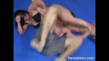 Preview 2 of Mather Paker - Powerful mistress wrestles against a weak man