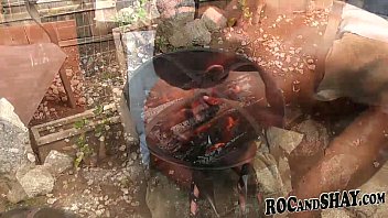 Preview 1 of Yuvutu Japanese - COUPLE FUCKS AT BARBECUE PARTY OUTDOORS !!