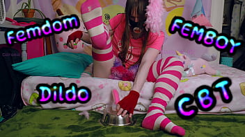 Preview 1 of Big Blackjack Dick - 4k | Femdom femboy dildo cbt! (Teaser)