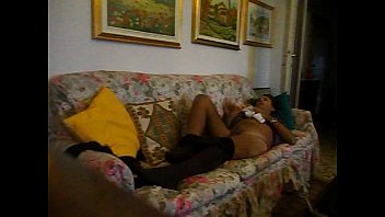 Preview 3 of A Slut Like Mom 2 Scene 5 - DSCN3501.AVI me, crossdresser, on sofa at my step mother&#039_s in law diningroom
