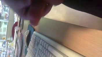 Preview 1 of Insite Camera - dick wanking in internet cafe.MP4