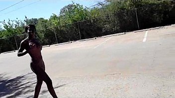Preview 2 of Desi Boys And Boys Faking Xxxx - Hot black chick nude in public