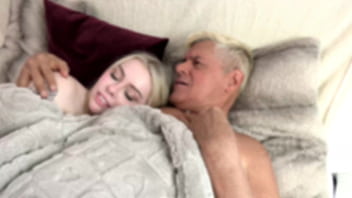 Preview 1 of Legs Spread Spanking - SMALL DICK SUGARDADDY Bangs his LITTLE BLONDE SUGARBABY Haley Spades - Part 1