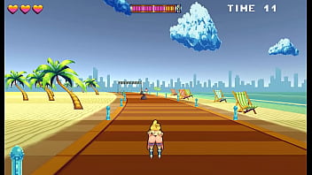 Preview 2 of Deutsche Saeue - Roller babe [ HENTAI Game PornPlay ] Ep.1 PUBLIC CREAMPIE and 69 at the beach