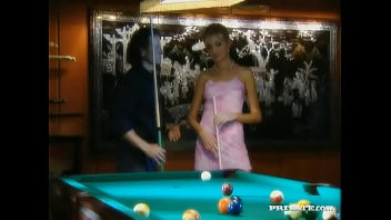Preview 2 of Girl Taking Big Dick - Nicole Plays a Game of Pool until She Gets Butt Fucked on the Table