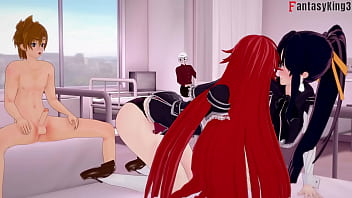 Preview 2 of Audrey Blake Cam Videos - HS DXD NTR Madness | 2 | Fucking Akeno Himejima thanks to Rias | Full 1hr Movie on Sheer and PTRN: Fantasyking3