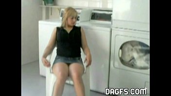 Preview 1 of Lunch Time Under The Table - Latin upskirt in the laundry room