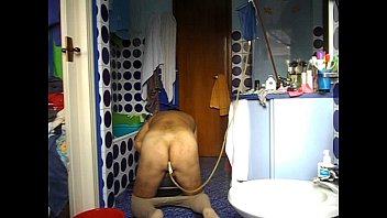 Preview 2 of Tyte Porn - DSCN3375.AVI enema in my blue bathroom (second part)and ass masturbation
