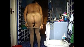 Preview 1 of Dresden Cumshots - DSCN3374.AVI enema in my blue bathroom (first part)and ass masturbation