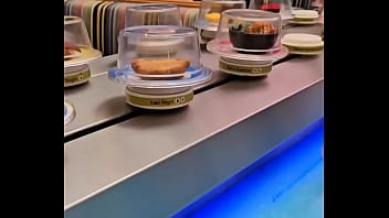 Preview 1 of Madison Ivy Pantyhose - I&#039_m at a conveyor belt sushi place! Who wants to buy me some sushi?