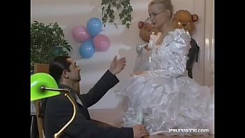 Preview 2 of Aloha Vintage Porn - Dora Venter Lifts Her Wedding Gown to Get Cunnilingus and Some Anal
