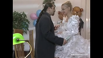 Preview 3 of Aloha Vintage Porn - Dora Venter Lifts Her Wedding Gown to Get Cunnilingus and Some Anal