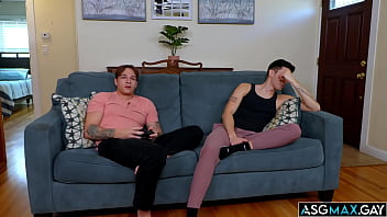 Preview 1 of 6 Sk - Asher Day getting double teamed by his roommates Jayden Marcos and Kane Fox fucking his hole hard