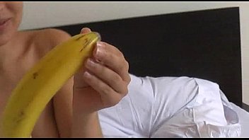 Preview 1 of Sabita Bhabi Cartoon - How-to: Young brunette girl teaches using a banana