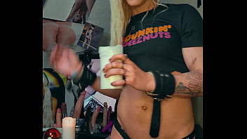 Preview 3 of Blowjob Tiny - Inverted Chastity &amp_ Candle Wax Go Together Like PB &amp_ J,  Yay!