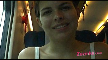 Preview 4 of Turun Main - Naked pussy in a crowded train - dildo playing