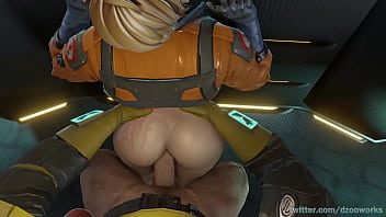 Preview 2 of Rumpy Pumpy - Wattson from Apex Legends Fucked Doggy Style