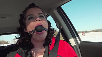 Preview 2 of Zoofun Sex - Driving around while ball gagged