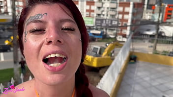 Preview 4 of Shazia Sahari Ironman - Se exibiu e mamou na frente dos pedreiros da obra da prefeitura