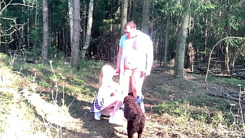 Preview 4 of Xxx Sixvibo - Milf met a woodsman and sucked him off in public