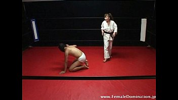 Preview 4 of Iconrazz - Masked slave suffers b. by mistress inside the ring