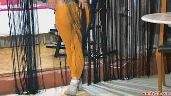 Preview 4 of 8 Hole - emily 18 in orange tights