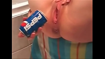 Preview 1 of Katarina Kief - Sexy Horny Girl Inserts A Pepsi In Her Cunt