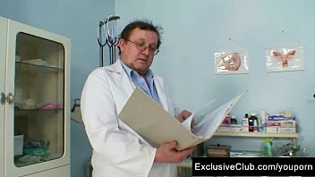 Preview 1 of Busty British Babes - Blond female real gyno check up