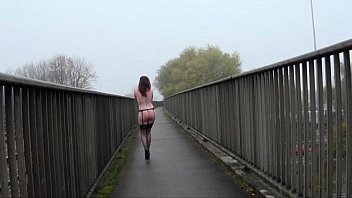 Preview 2 of Violacion De Chilenas - Milf amateur redhead Holly flashing and getting naked in public