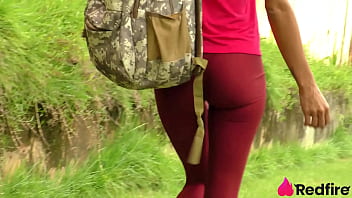 Preview 1 of The Beau Rose - Perva safada Niara Pessanha pediu aula particular e fez DP no meio do parque!