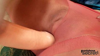 Preview 3 of Funked Up Family - Euro babe Alice got super legs and hot red nylon pantyhose