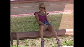 Preview 3 of Ben Dover Ally Cats - Kylie Public Bus Stop NUDE FLASH