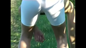 Preview 2 of Farist Time Garl - White Spandex Shorts Part 2