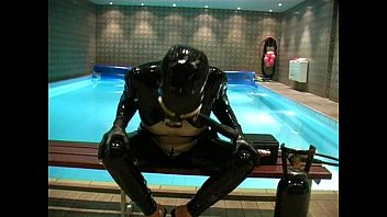 Preview 3 of Exra Smalll - Gas Mask b. by the Pool