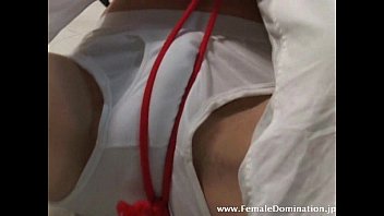 Preview 1 of In Die Hose Pissen6 - Gagged slaved in bondage is b. up inside the ring
